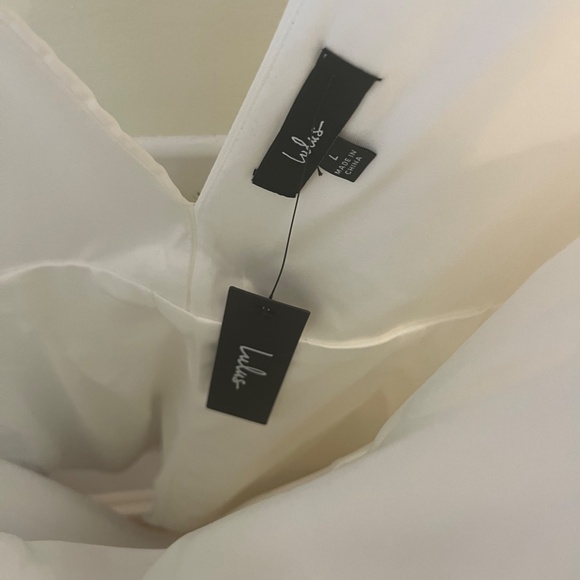Lulus | NWT White Mini Dress with Bow Detail in Back | Size Large - Picture 3 of 4